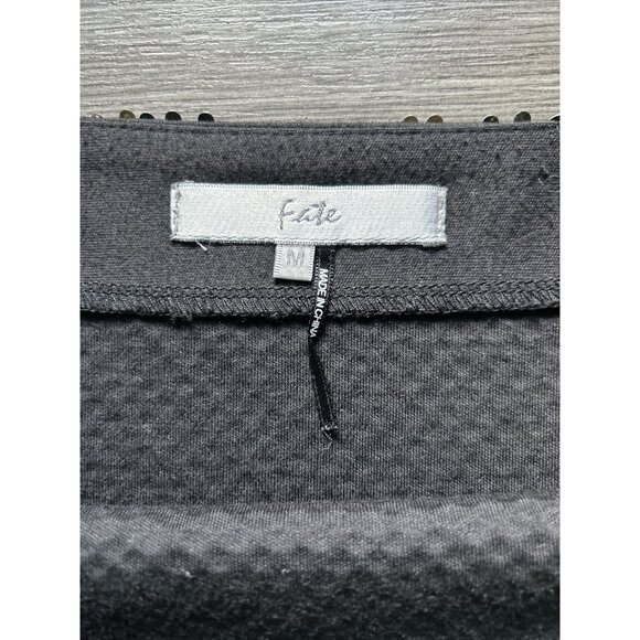 Fate Bejewelled Rhinestone Skirt Women’s Size Mini Sparkle Gold Black Party - Picture 2 of 11